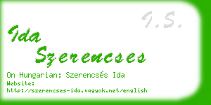 ida szerencses business card